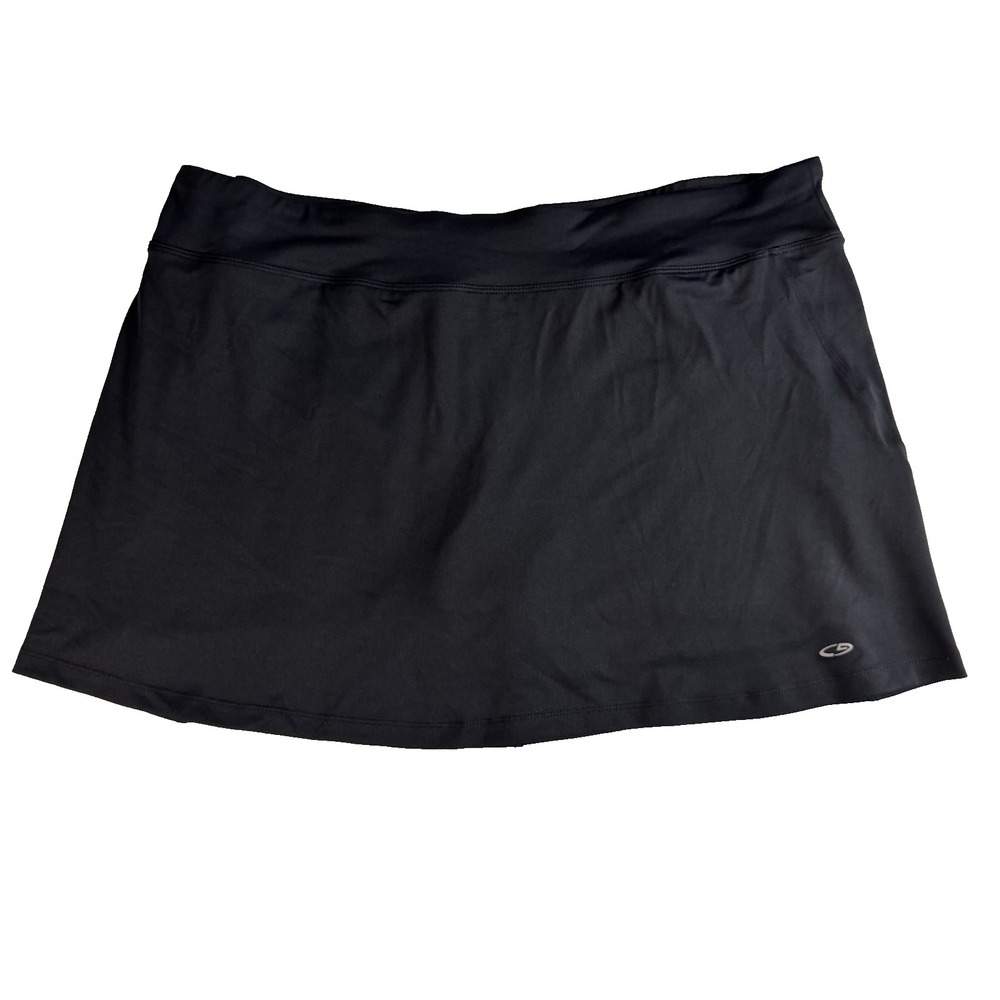 Champion Skort Women XXL Black Excellent Athletic Pickleball Tennis Pockets